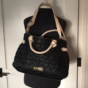 Betsey Johnson Black and White Large Purse